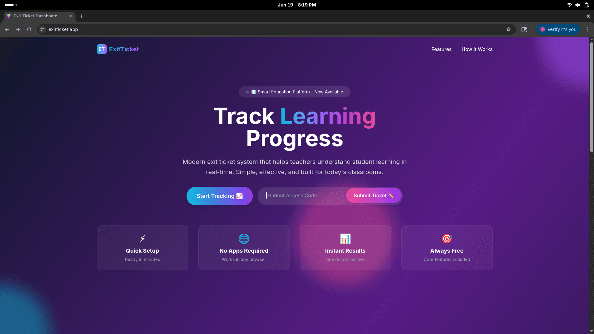 Vite - Exit Ticket System